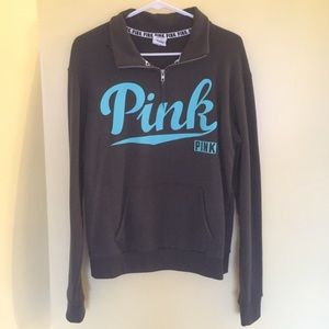 Army-Green Victoria's Secret PINK Quarter Zip!!